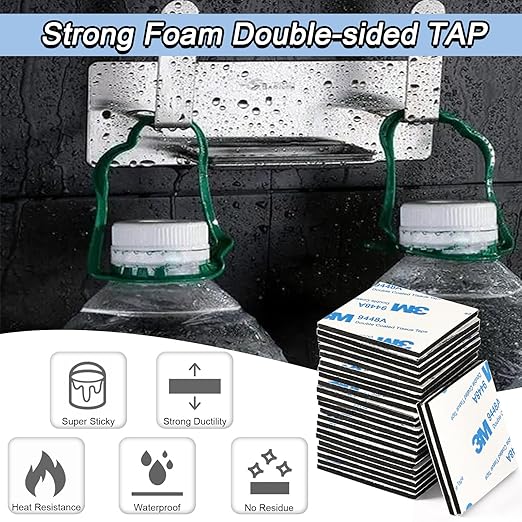 UPINS Double Sided Foam Tape, Double Sided Tape Heavy Duty Strong Adhesive Double Sided Mounting Tape for Walls Picture Poster Crafts (150, Black)