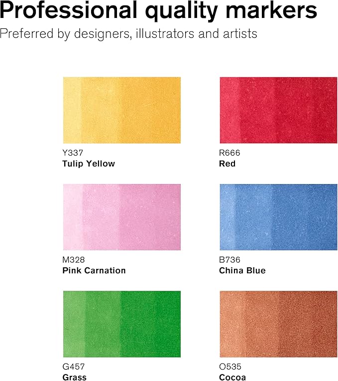 Winsor & Newton ProMarker Set, 6 Count, Mid Tones