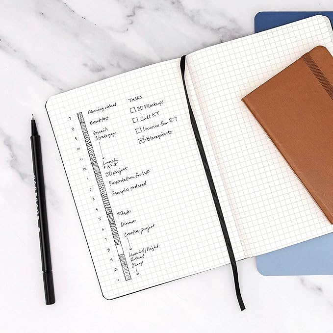 PAPERAGE Felt Tip Fine Point Pens (0.4mm), 12 Pack, Pens For Journaling, Notebooks, Planners, Calendars & Drawing, Great for School, Office, & Home (Black Ink)