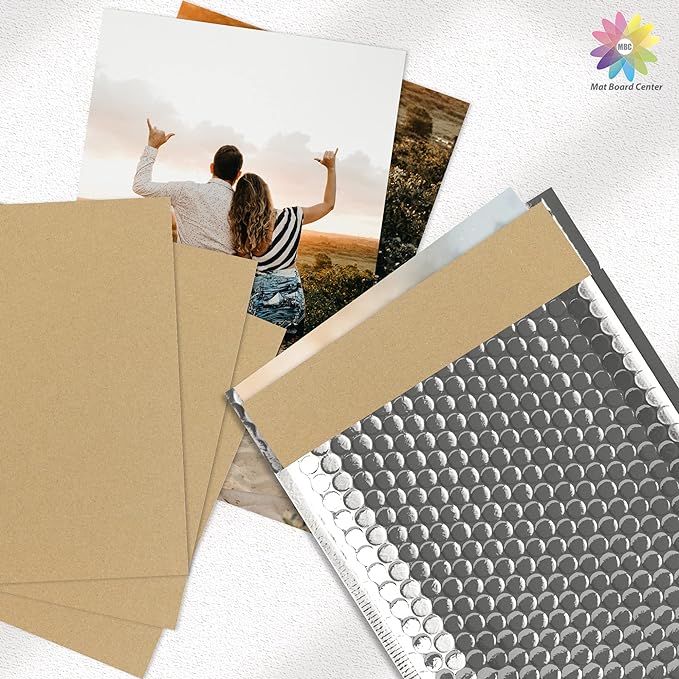 Mat Board Center, 25 pack 12x12 Brown Cardboard sheet, 1/8 inch thick, Flat Corrugated Cardboard Inserts for Packing, Shipping, Mailing, Cardboard Backing, Art Craft Card Board