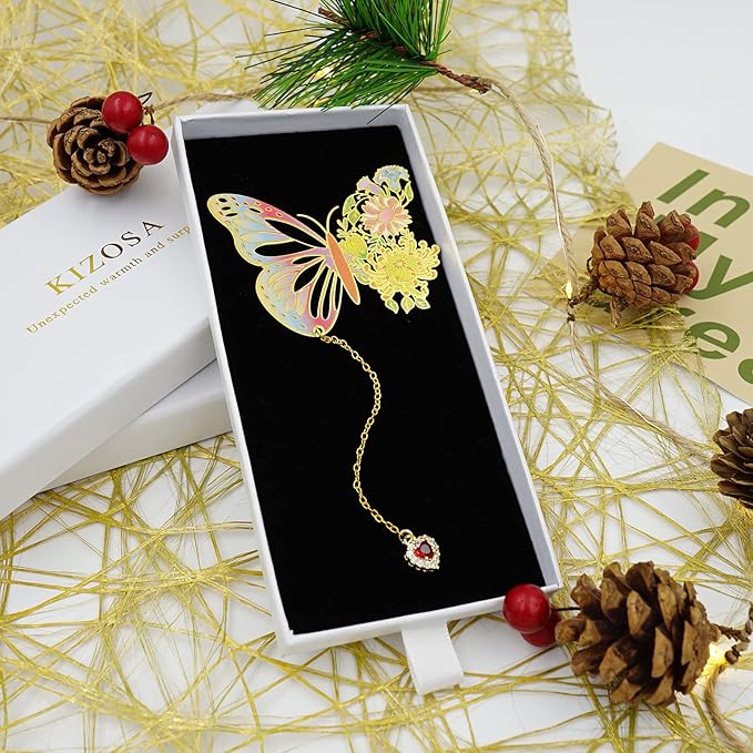 Butterfly Bookmarks for Women,Cute Funny Metal Bookmark,Unique Gifts Book Markers for Women Book Lovers,Teacher Appreciation Gifts,Valentine Mother's Day Christmas New Year Birthday Gift