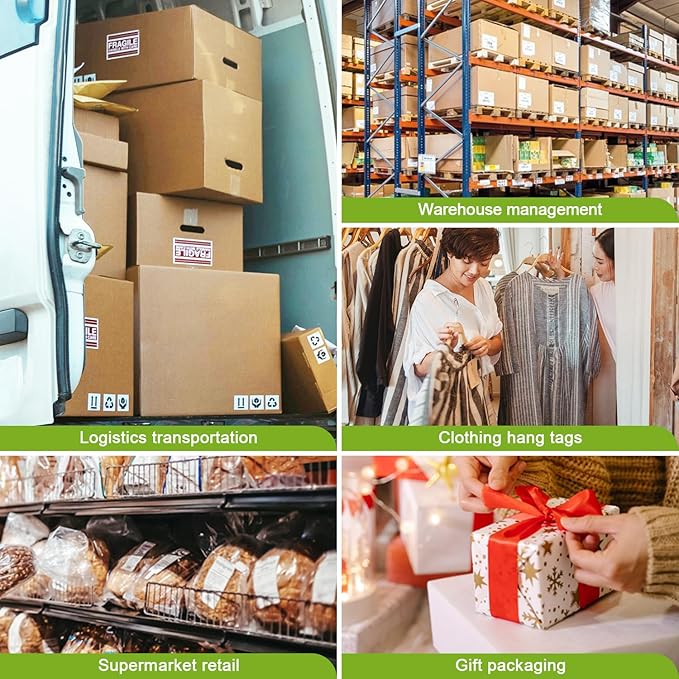 Compatible 2" x 1" Direct Thermal Labels Replacement for Barcodes Postage Address Shipping Compatible with Rollo & Zebra Desktop Printers Adhesive & Perforated (24 Rolls, 1300 Labels/Roll)