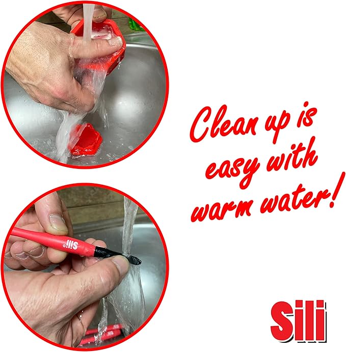 Sili Non-Stick Micro Silicone Glue Brush Wood Glue Applicator Set | Fine, Chiseled, Flat Tapered Tip Wood Glue Spreader | Sealable Lid Glue Pod | Silicone Glue Brushes Woodworking, Arts, Crafts, Hobby