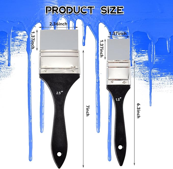 Outus 2 Pieces Silicone Painting Brush Color Shapers for Painting Color Shaper Tool Pointed Edged Solid Flat Flexible and Water Based Drawing Tool for Move Remove Acrylic Paints(1.5 Inch, 2.5 Inch)