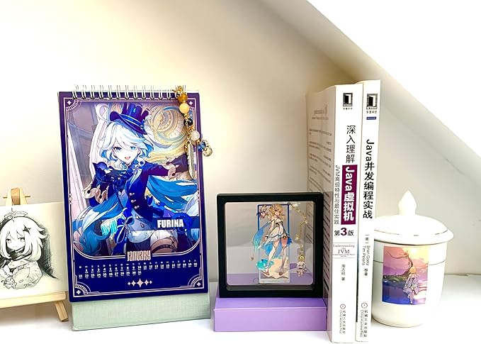 Genshin Impact Lumine Metal Bookmark - Anime Figure Merch with 3D Display Box - Birthday Gifts for Fans Friends Gamer Book Lovers - Zllada