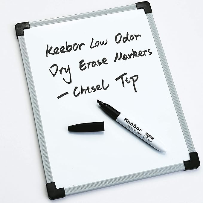 Chisel Tip Dry Erase Markers, 72 Pack Black Marker, Low-Odor White Board Markers, Office & School Supplies