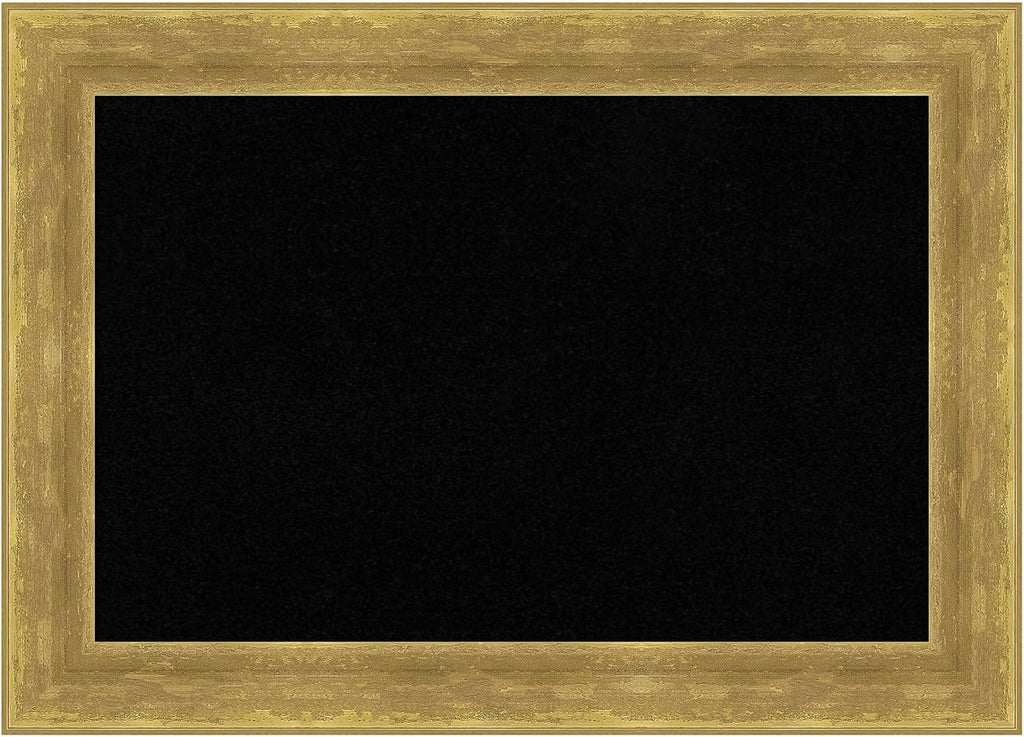 Amanti Art Black Cork Board for Wall, 15x21 Vision Board with Gold Wood Frame, Small Corkboard Office Decor for Home Organization, Modern Corkboard Pinboard to Display Items for Home Organization in