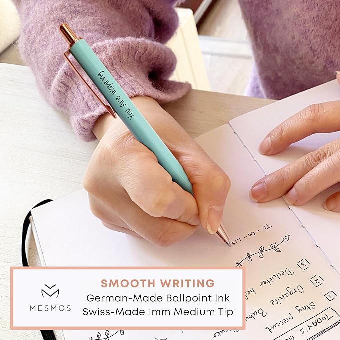 MESMOS 3pk Fancy Pen Set, Teacher Christmas Gifts for Women, Teachers Christmas Appreciation Gifts for Women, Teacher Pens, Thank You Teacher Gifts from Student, Difference Maker Gift, Nice Pen Set