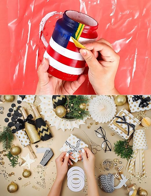 cridoz Double Sided Adhesive Tape, 9 Rolls Double-Side Craft Tape for Card Making, Scrapbooking, DIY Crafts and Office School Stationery Supplies (1/4 Inch, 25 Yards Per Rool)