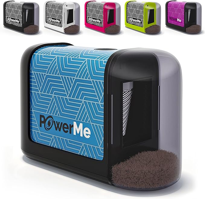 Battery-Operated Electric Pencil Sharpener for Kids, School, Home, Office - For No. 2 Pencils and Colored Pencils