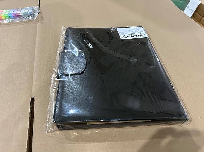 Padfolio Clipboard Folder, Leather Portfolio Organizer Binder with Magnetic Closure Cover for Interview Resume Office Conference, Business Portfolio Included Letter Sized Papers & Sticky Tabs & Pen