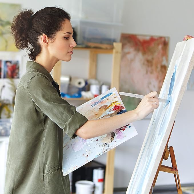 Mr. Pen Watercolor Brush Pens, 6 pcs, Pointed & Flat Tips, Nylon Bristles, White, Refillable, Portable Ink/Water Brush