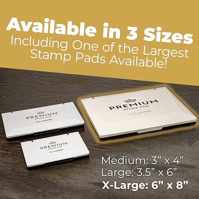 Premium Stamp Pad Extra Large Size 6" x 8" - for Traditional Rubber Stamps - Felt Pad Blue Color