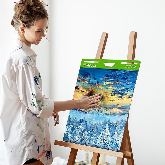 Self-Stick Mini Easel Pad 15 in x 18 in, 30 Sheets/Pad, 4 Pads/Pack, Sticky Flip Chart Paper for Teachers, Super Sticking Power & Bleed-Resistant