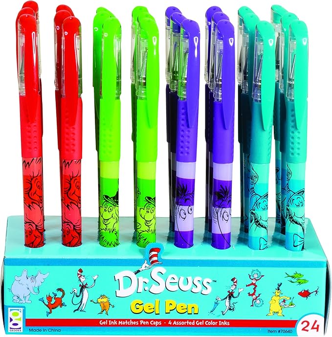 Raymond Geddes Dr. Seuss Grip Gel Pens (Pack of 24)