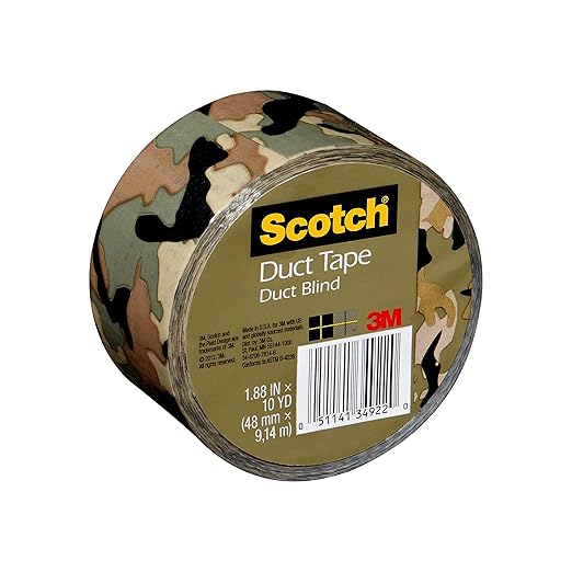 Scotch Duct Tape, Camo, 1.88 in x 10 yd, 1 Roll (910-CMO-C)