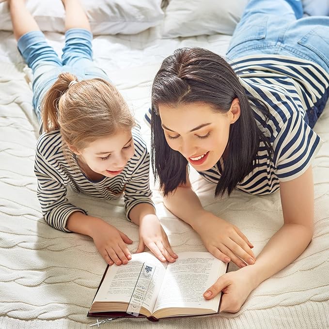 Zonon 10 Pcs Christian Bookmark Acrylic Bible Verses Bookmark with Cross Pendant Inspirational Catholic Bookmark for Woman Religious Christian Gift for Man Christmas Gifts School Office Supply