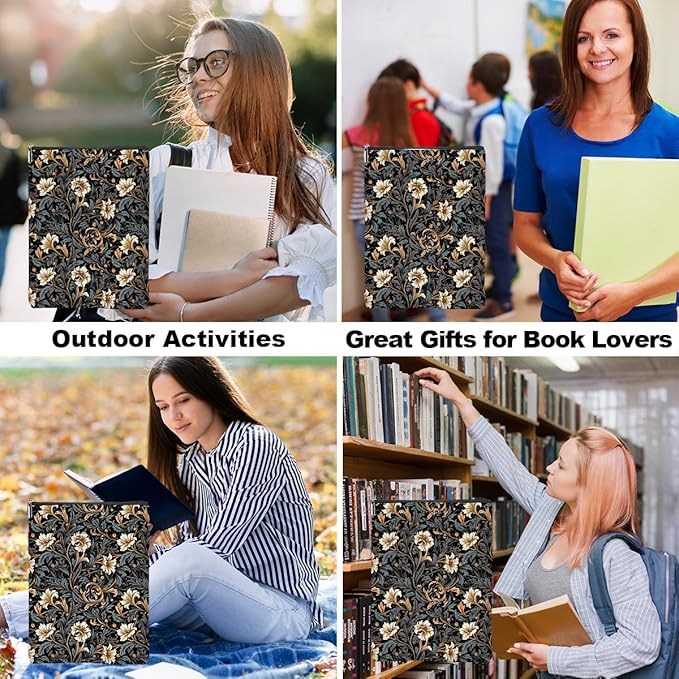 Botanical Book Sleeve, Classic Flower Book Covers for Paperbacks, Floral Book Pouch Book Protector, Book Lovers Gifts for Women Girls Freind, Book Accessories Book Club Gifts Christmas Birthday Gifts