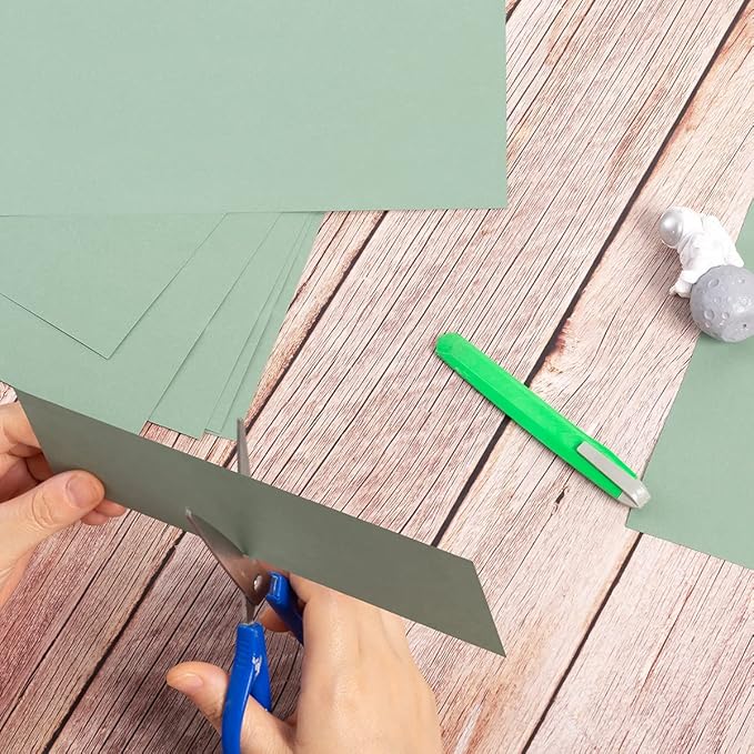 30 sheets Cardstock Paper 8 1/2 x 11 Inches for Crafts and Invitations (Sage Green)