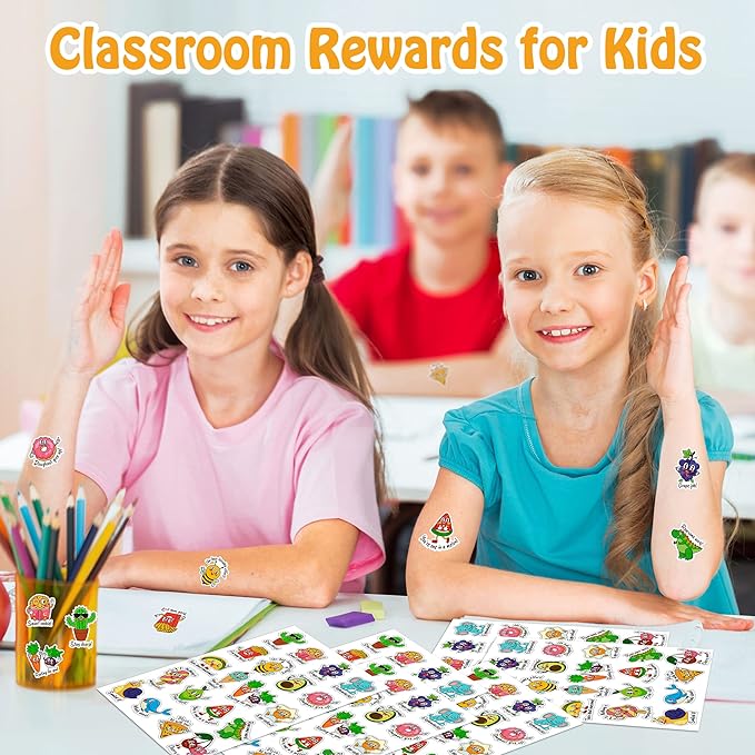 800PCS Punny Teacher Sticker for Student, D-FantiX Motivational Reward Stickers for Kids Classroom, Must Have Essentials for Teachers Elementary, Positive Encouragement Stickers Home School Supplies