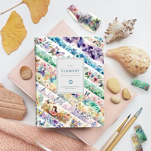 20 Rolls Washi Tape Set - Floral Butterfly Decorative Masking Tape, Adhesive Tape for Bullet Journal Supplies, Junk Journal, Diy Craft, Scrapbooking Supplies, Gift Wrapping, Party Decoration