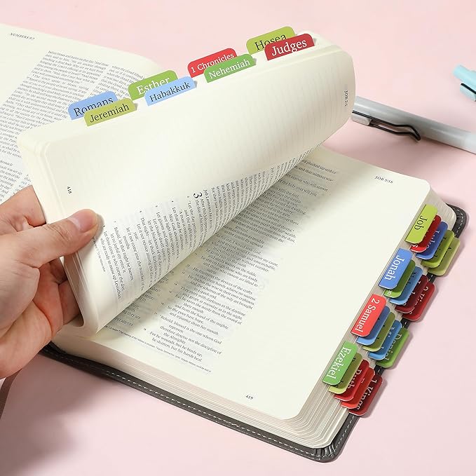 Mr. Pen- Bible Tabs, 75 Tabs, Rainbow Theme, Laminated Bible Tabs for Women and Men, Bible Tabs for Study Bible, Bible Index Tabs, Bible Book Tabs, Bible Labels Tabs, Mr Pen Bible Tabs