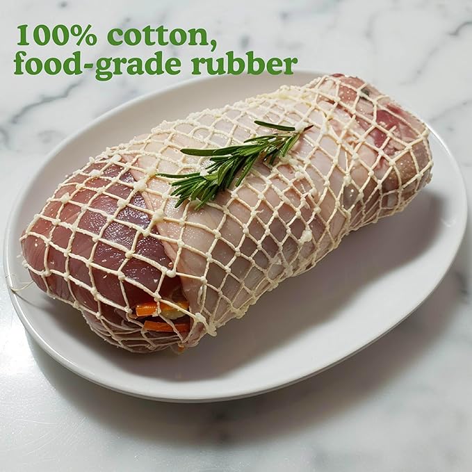 Regency Wraps Roast Socks Elasticized Twine Tube For Forming Meat, Stuffed Chicken Breast, Tenderloin, Natural, 2 Sizes (5 of Each Size), Pack of 10