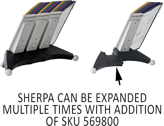 DURABLE Desktop Reference System, 10 Double-Sided Panels, Letter-Size, Assorted Colors, SHERPA Design (554200)