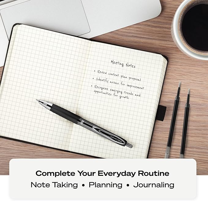 Uniball Signo 207 Gel Pens, 0.7mm Medium Blue, 2 Pack, Archival-Quality Ink, Quick-Drying, Water-Resistant, Stainless Steel Tip