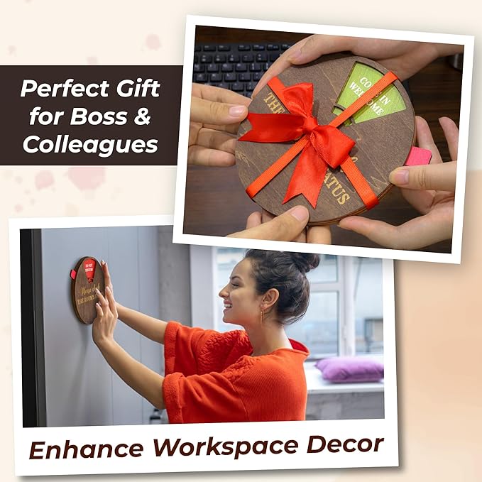 Office Door Sign Available and Away - 6 Options Out Of Office Sign for Door, Funny Do Not Disturb Door Hanger Sign for Office, In A Meeting Sign for Office Door, Work from Home Privacy Sign