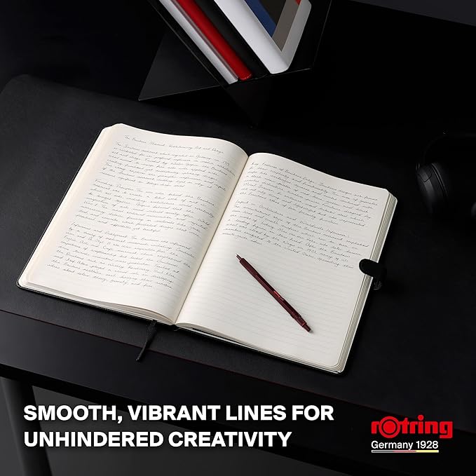 Rotring 600 Ballpoint Pen | Medium Point | Black Ink | All-Metal Body Pen | Chocolate Truffle | Non-Slip Knurled Grip & Hexagonal Barrel | Refillable