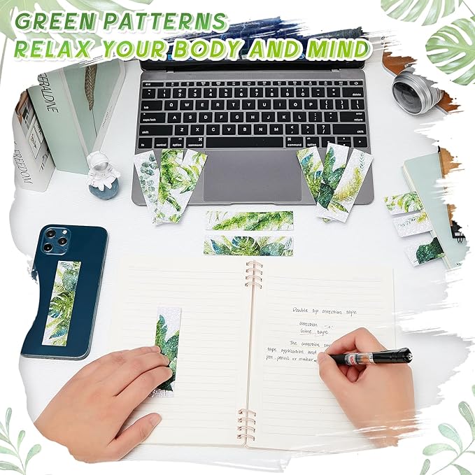 36 Pieces Anxiety Sensory Stickers Cute Fidget Textured Strips Toys Anti Stress Tactile Rough Sensory Calm Textured Strips Adhesives Anxiety Relief for Adults Teens Desk Classroom (Leaves Style)