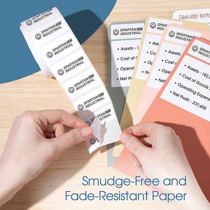 Spartan Industrial - 2" X 1” Direct Thermal Labels, Perforated UPC Barcode FBA Labels, Compatible with Rollo & Zebra Desktop Printers - 10 Rolls, 1300/Roll