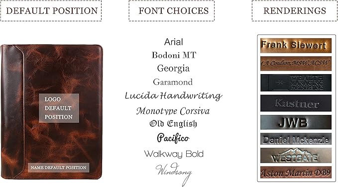 Free Engraved Name, Personalized Leather Binder Portfolio Folder, 3 Ring Binder Padfolio for Men, Handmade Resume Zippered Padfolio for Women, Business A4 Document Organizer, Customized, Oil Wax