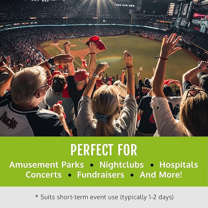 100 WristCo Cloth Event Wristbands - Purple Fabric Bracelets Wrist Bands for Concerts Festival Admission Party 13 ½” x ½”