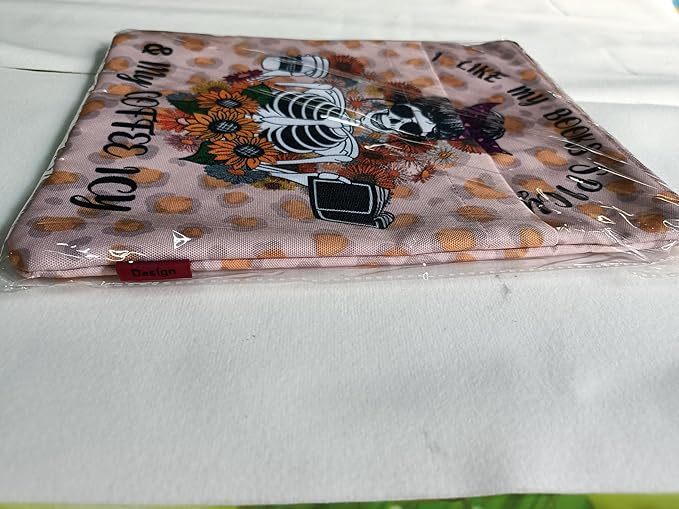 LParkin I Like My Books Spicy and My Coffee ICY Book Sleeve with Zipper for Book Lovers Cover Gift (I Like My Books Spicy and My Coffee ICY)