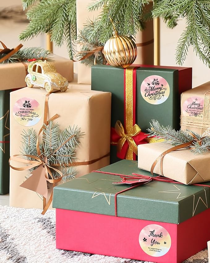 Phomemo 3” Color Circle Thermal Labels, Self-Adhesive Round Direct Sticker Label, Circular Thermal Printer Label for Logo Design, Name Tag, Thanks Card, Address, QR Code, 500 Labels/Roll, Gradient