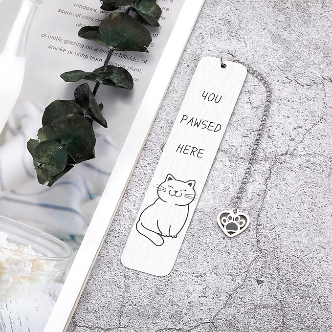 Cat Bookmark Gifts for Women Men Funny Bookmark for Reading Women Cute Book Lovers Gifts Cat Lover Gifts for Women Girls Christmas Stocking Stuffers for Women Men Readers Birthday Valentines Day Gift