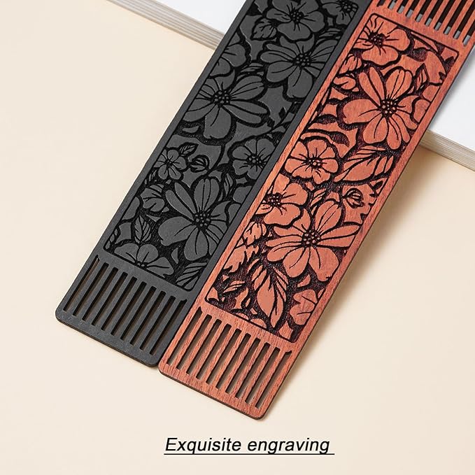 Flower Bookmark Wood Bookmarks for Women Book Lovers,Bookish Gifts for Women (Hollow Flower)