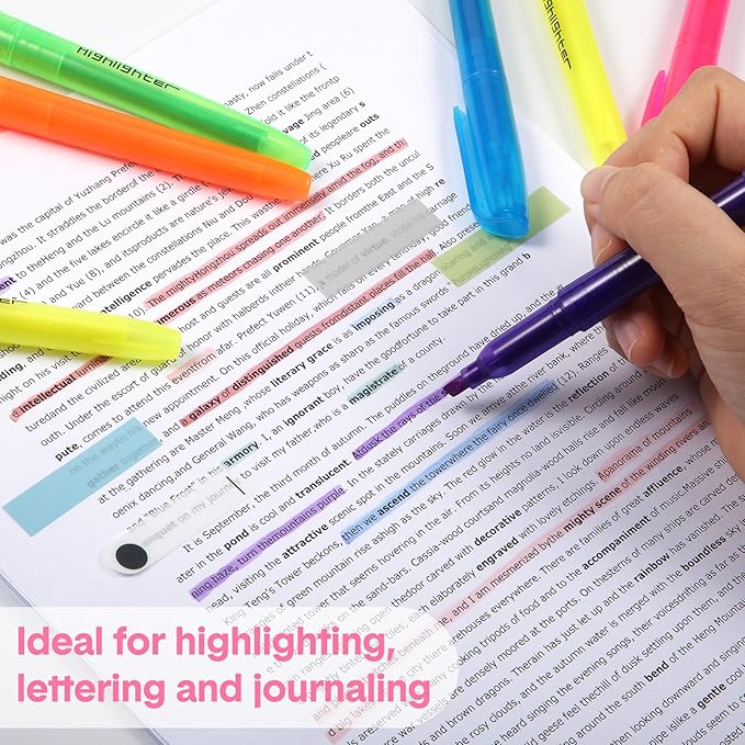 Thenshop 30 Pcs Highlighter Bulk Pack Assorted Colors Highlighter Markers Chisel Tip Fluorescent Pens for Office Classroom Back to School Supplies