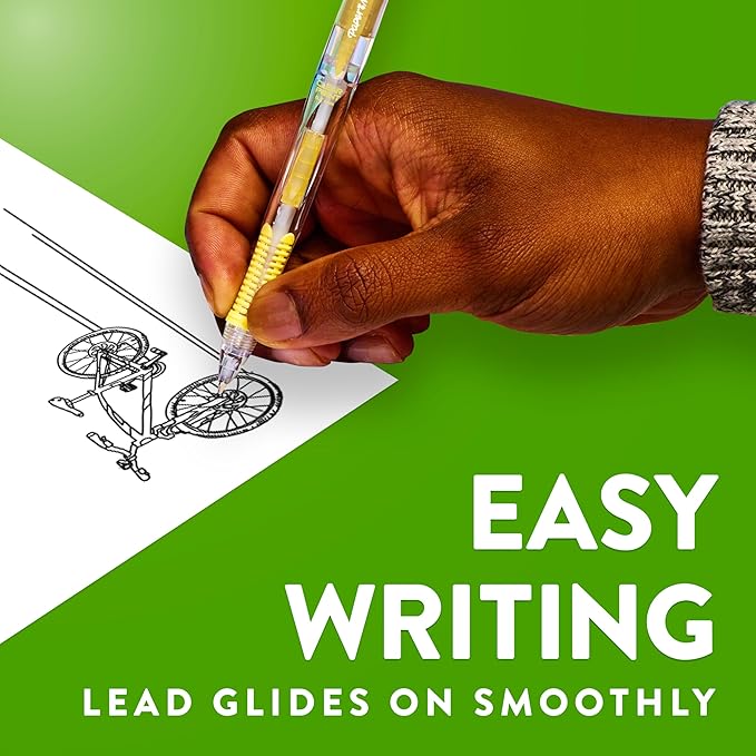 Paper Mate Clearpoint Mechanical Pencils 0.5mm, HB 2 Pencil Lead, School Supplies, Teacher Supplies, Drawing Pencils, Sketching Pencils, 1 Lead Refill Set, 2 Erasers, 2 Pencils