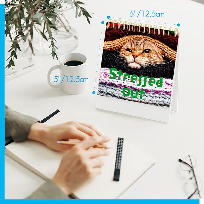 40 Pages Funny Desk Sign, 34 Different Fun and Flip-Over Messages plus 6 Erasable Blank Pages, Funny Desktop Flip Book for Office Gifts Desk Accessories (Animal Design)