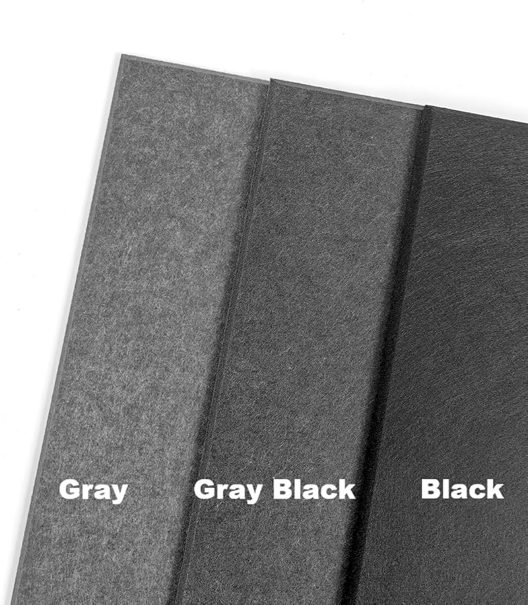Large Cork Board Alternative - 12 Pack Felt Wall Tiles with Safe Removable Adhesive Tabs, Cork Boards for Walls Cork Board for Office Pin Board Tack Board Cork Board 48 x 36 - Black