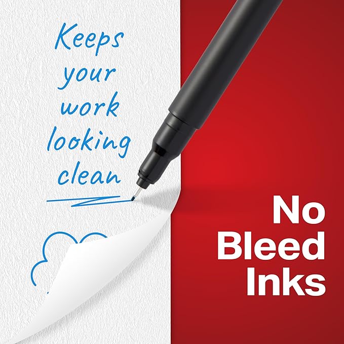 Sharpie Felt Tip Pens, Fine Point (0.4Mm) Felt Tip Markers, Journaling Pens, Art Markers, Drawing Markers, Assorted Colors, 24 Count