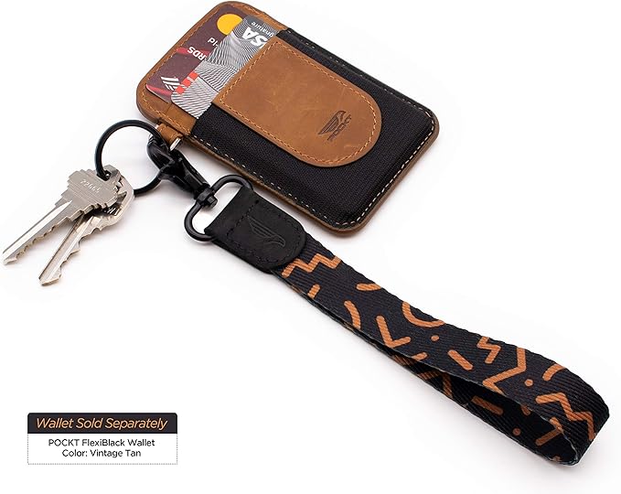 POCKT Lanyard for Keys Wristlet Strap Key Chain Holder for Men and Women - Cool Hand Wrist Lanyards for Keys and Wallets