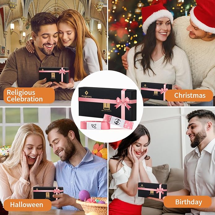 2 Pcs Bible Verse Bracelets，Daily Bible Verse Bracelet，Prayer Hope Bible Bracelets, Christian Gifts for Women , Graduation Gift，Inspirational Religious Gifts, Comes With A 35-inch Ribbon Bow