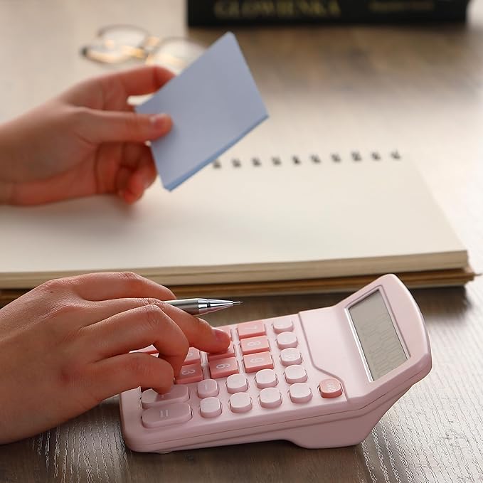 Mr. Pen- Calculator, Pink, Calculators Large Display, Standard Function Calculator, 12-Digit, Calculators Desktop, Office Calculator, Desktop Calculator, Desk Calculator Large Display, Pink Calculator