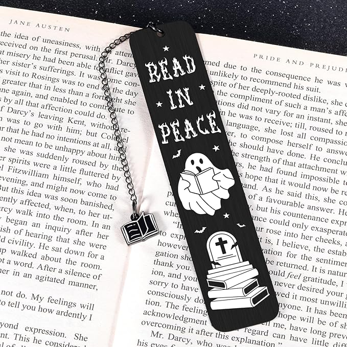 Stocking Stuffers for Women, Christmas Gifts for Book Lovers Bookish, White Elephant Gifts for Adults Useful, Cute Bookmarks Spooky Bookmark Gifts, Horror Lovers Gifts, Anniversary Birthday Gifts