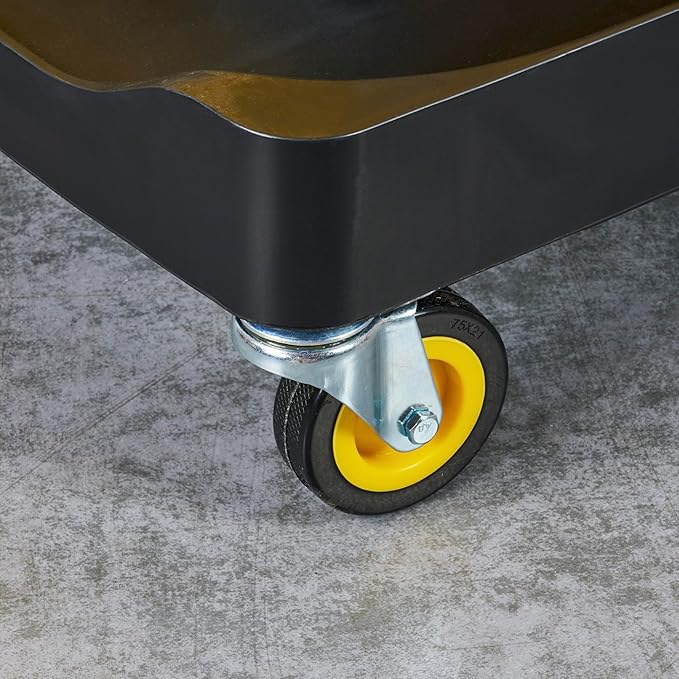 Restaurantware-Clean Tek Professional 3-Shelf Janitor Cart with Wheels, 1 Cleaning Trolley with Cover and 21 Gallon Bag - Includes 1 Double Locking Cabinet, Heavy-Duty, Gray Plastic Janitorial Cart