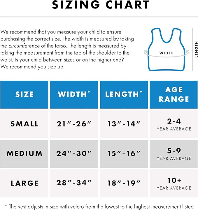 Harkla Weighted Vest for Kids - Neoprene Compression Vest - Ages 2 to 4 - Adjustable Kids Weighted Vest with 2lb Weight - Breathable and Washable Compression Vest - Small